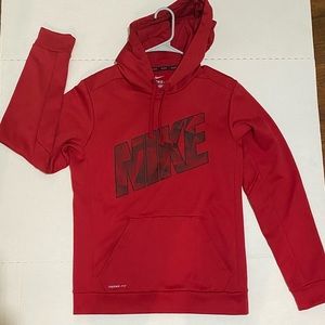 Nike therma-fit hoodie small red and black